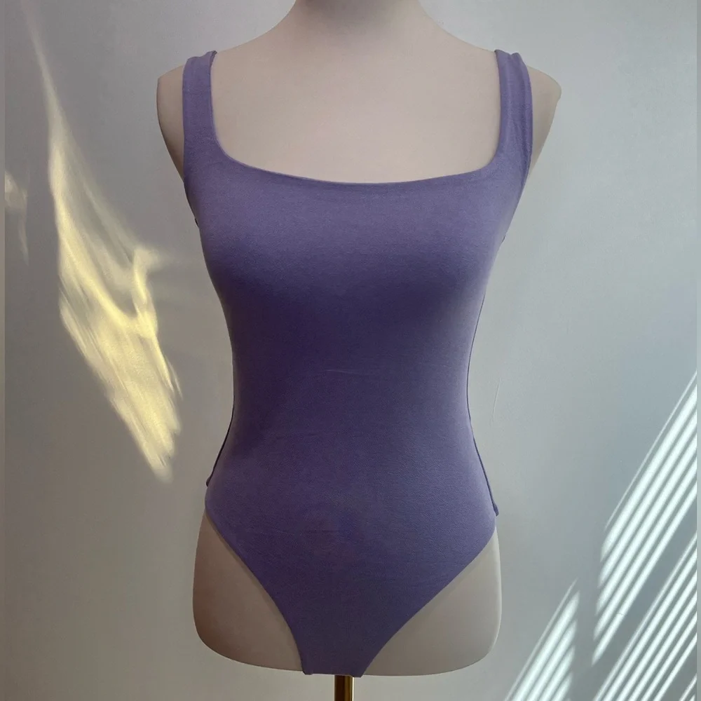 Naked Wardrobe NWT NW Tank Bodysuit in Iris (Lilac) - Picture 6 of 17